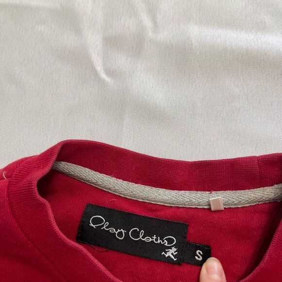 Play Cloths Large Running Jack Crewneck Sweatshirt Red Size Small - Picture 4 of 9